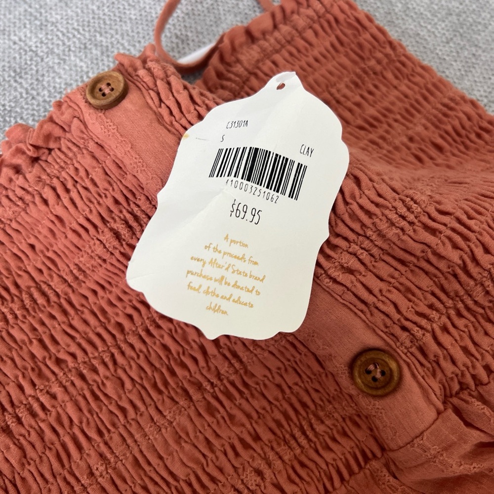Altar'd State Orange  Mini Ruffle Dress S - Picture 4 of 8